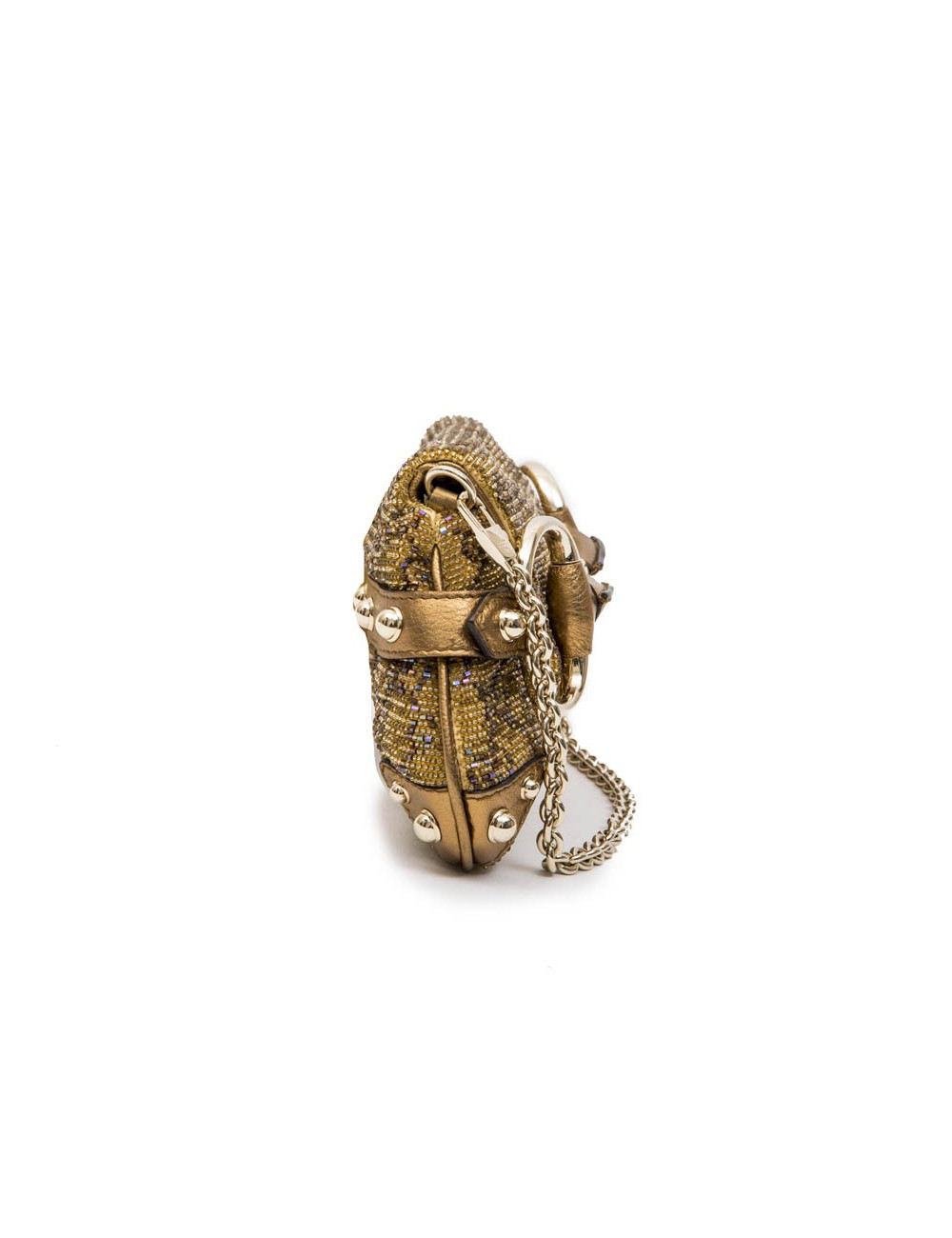 Sac GUCCI brodé perles et monogram boucle Mors