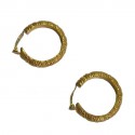 YSL YVES SAINT LAURENT Vintage hoop earrings in gilt metal