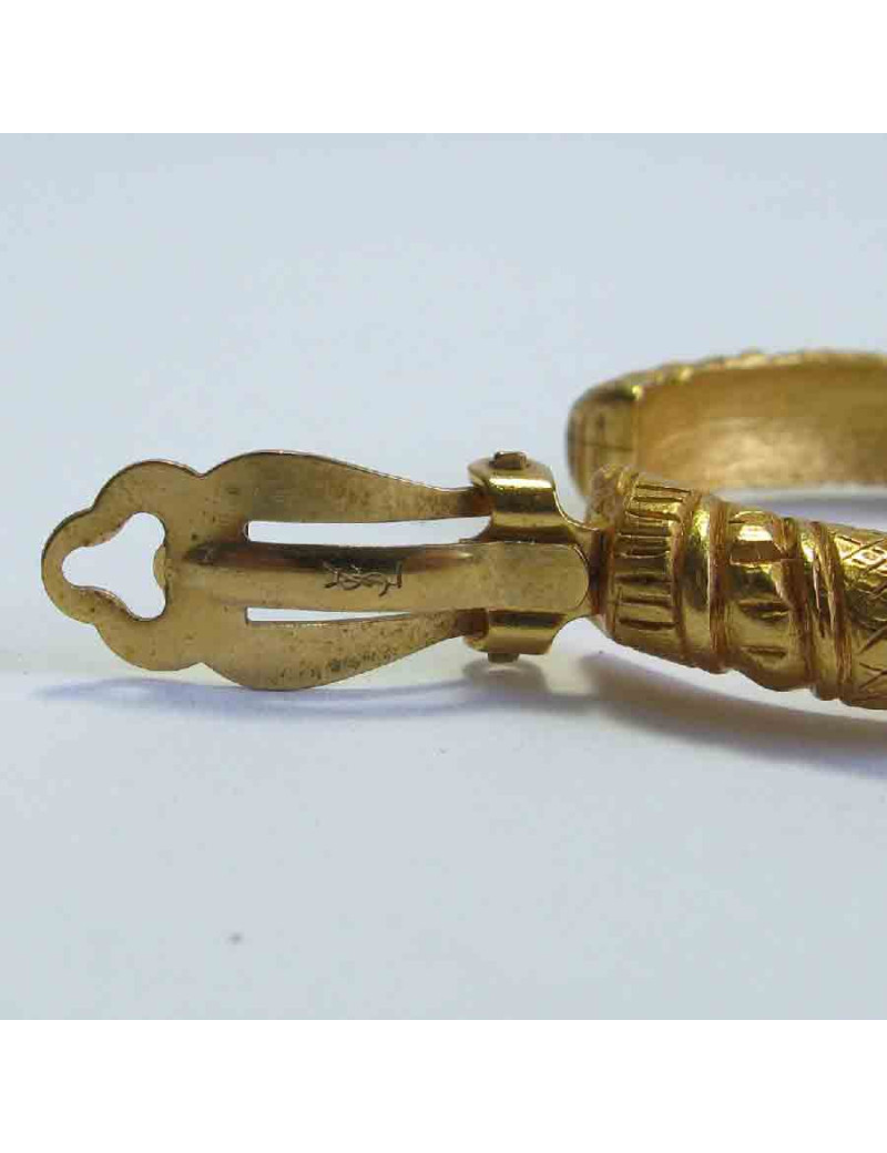 YSL YVES SAINT LAURENT Vintage hoop earrings in gilt metal
