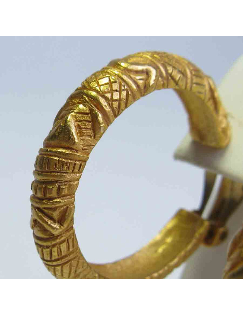 YSL YVES SAINT LAURENT Vintage hoop earrings in gilt metal