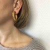 YSL YVES SAINT LAURENT Vintage hoop earrings in gilt metal
