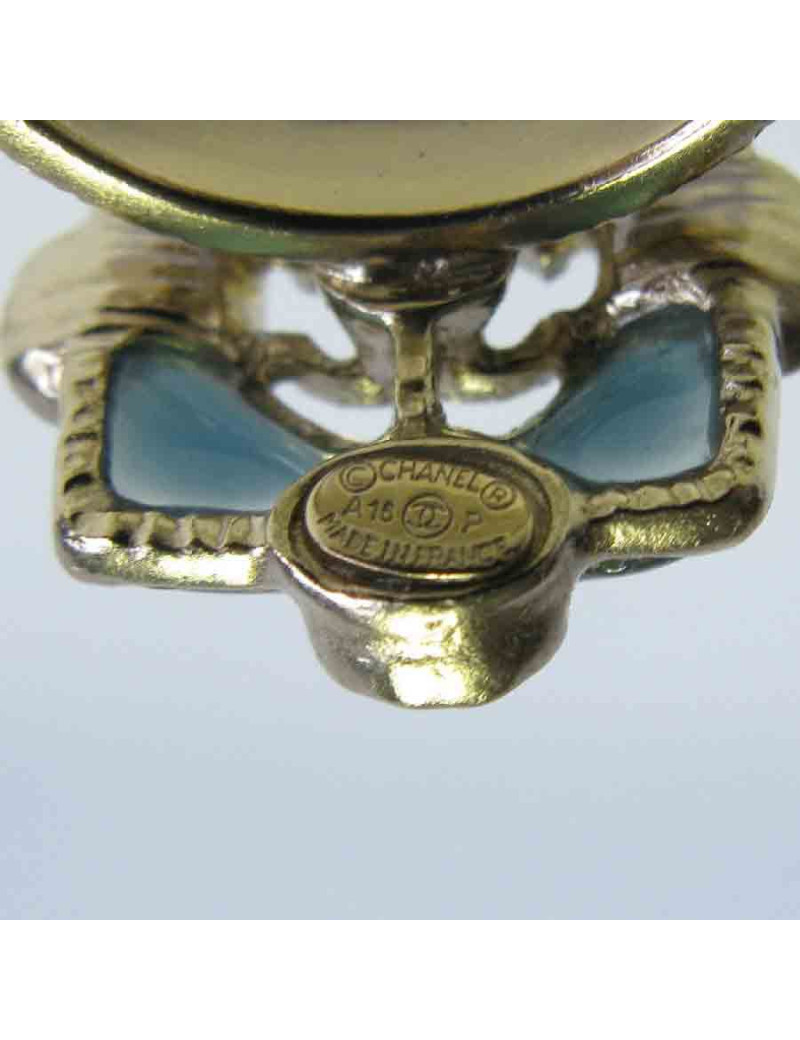 Bague CHANEL perles et bleu