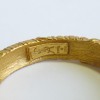  Boucles d'oreille créoles clips YSL YVES SAINT LAURENT Vintage en métal doré