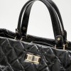 Chanel black aged leather tote bag