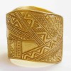 YSL YVES SAINT LAURENT Vintage cuff bracelet in matte gilded metal