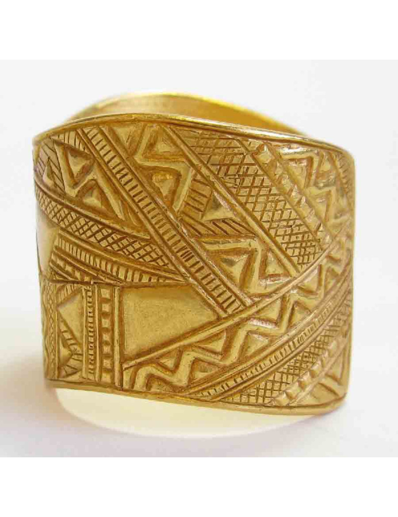 YSL YVES SAINT LAURENT Vintage cuff bracelet in matte gilded metal