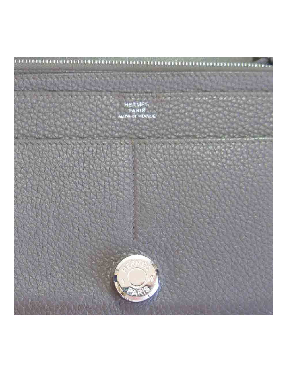 Portefeuille et pochette Bearn HERMES cuir togo