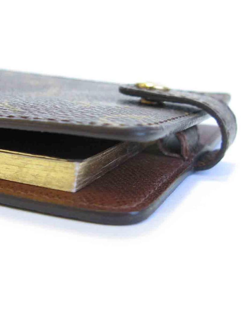 Couverture bloc note LOUIS VUITTON en toile monogram marron