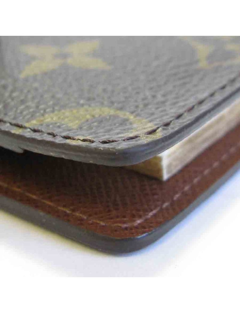 Couverture bloc note LOUIS VUITTON en toile monogram marron