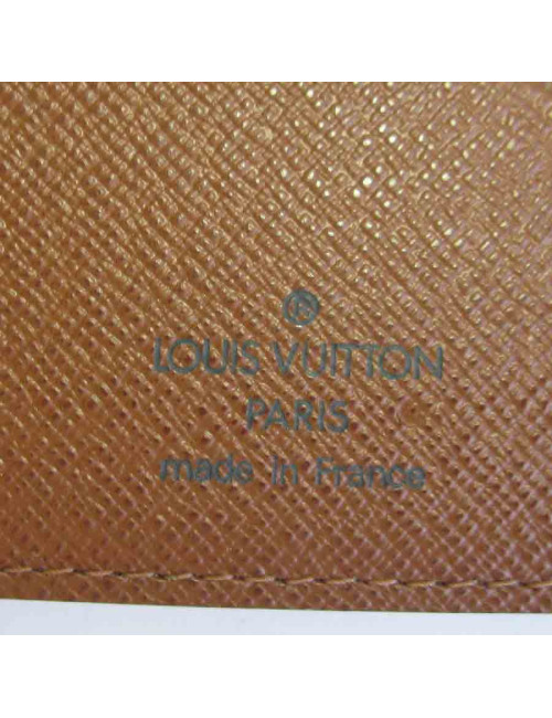 Couverture bloc note LOUIS VUITTON en toile monogram marron