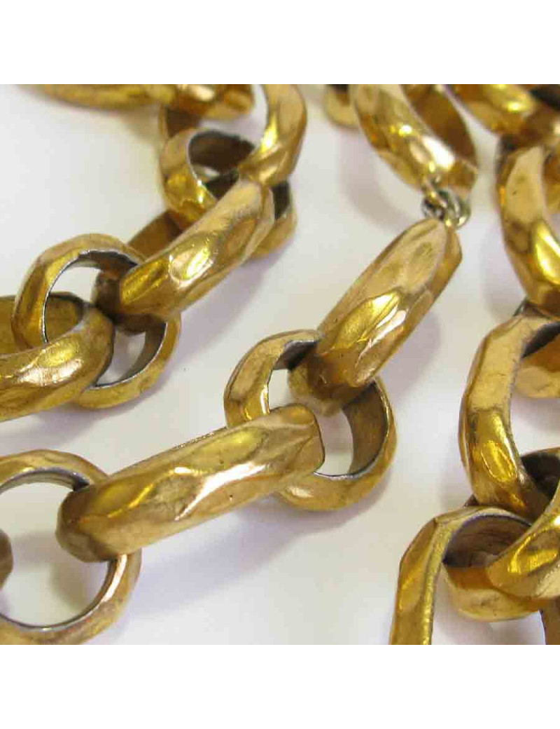 CHANEL vintage chain belt in gilded metal