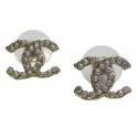 Chanel "CC" earrings with pearl