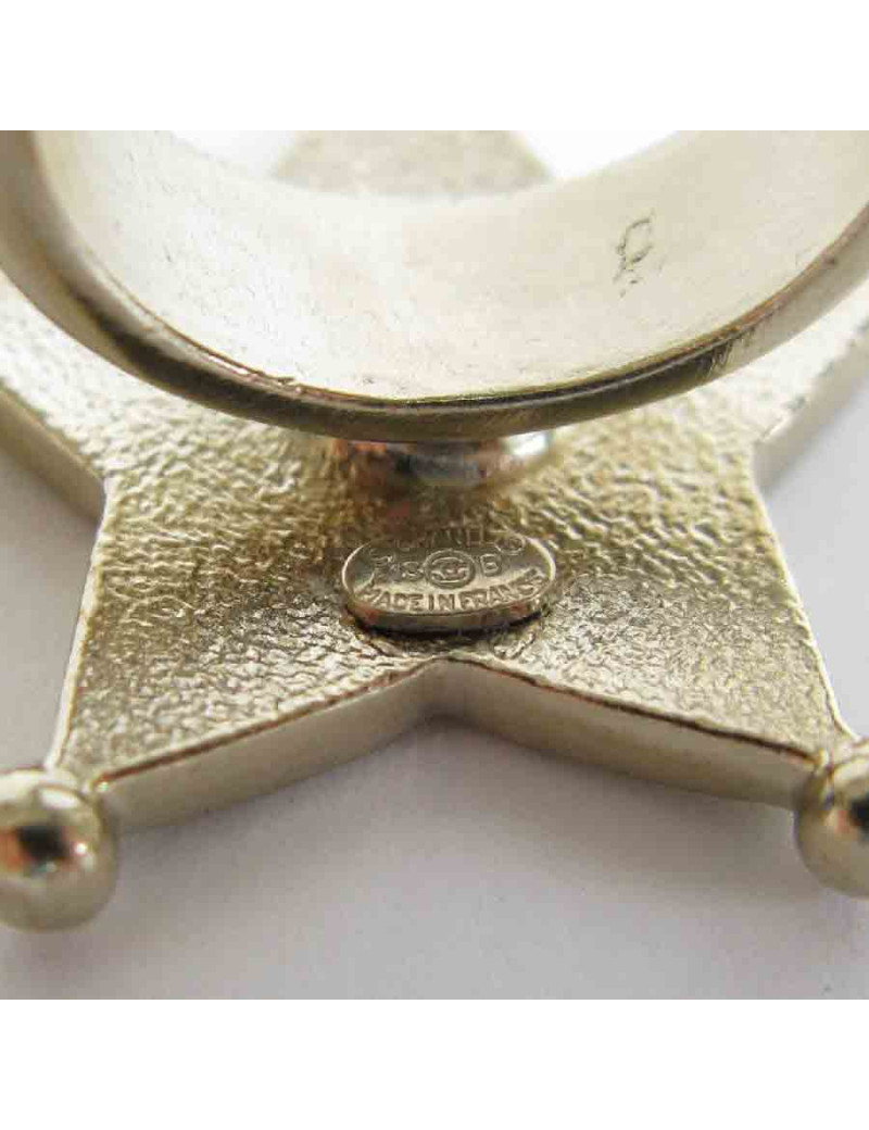 Bague CHANEL T52 Etoile de Shérif en métal doré
