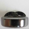 CHANEL CC world map ring in ruthenium size 52FR