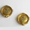 Boucles d'oreille clips CHANEL Vintage en métal doré