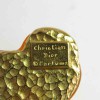 CHRISTIAN DIOR vintage clip-on earrings in gilt metal and orange plexi