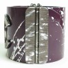CHANEL graffiti cuff bracelet in purple resin