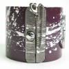 CHANEL graffiti cuff bracelet in purple resin