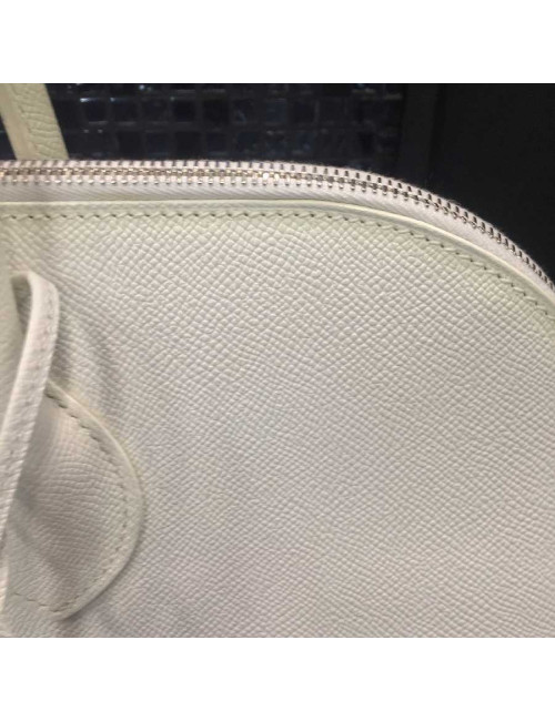 Big bag white epsom leather HERMES bolide
