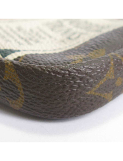 Mini pochette LOUIS VUITTON "Wardrobe Trunks" en toile monogram marron