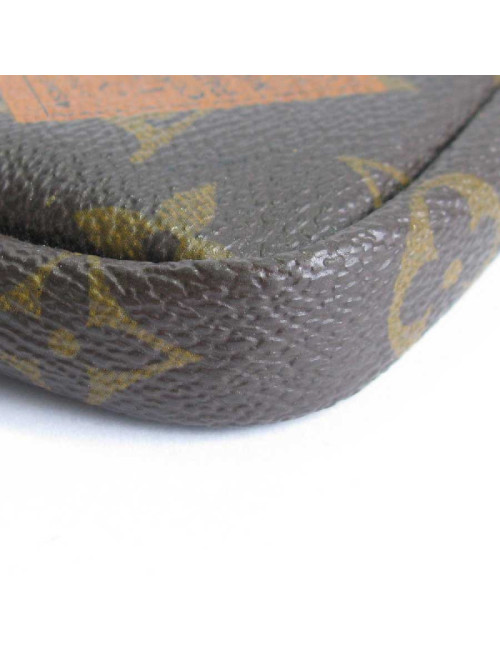 Mini pochette LOUIS VUITTON "Wardrobe Trunks" en toile monogram marron