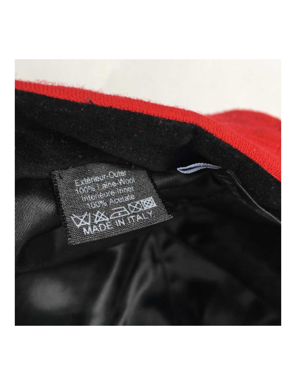 Casquette CHANEL T57 en laine rouge