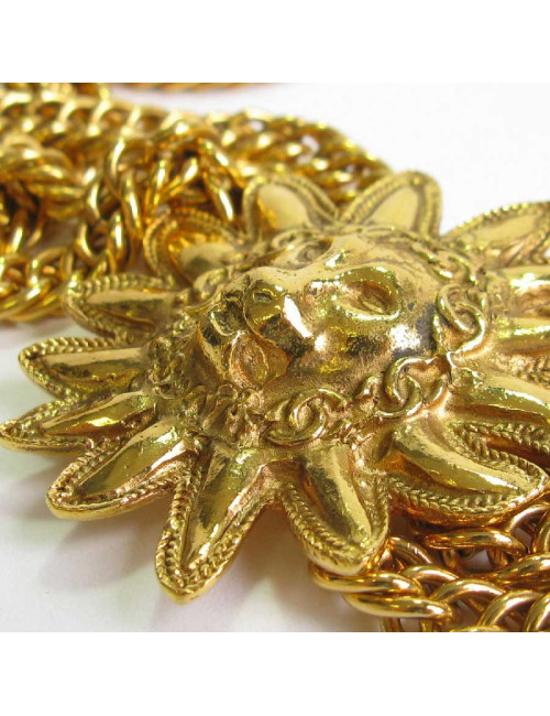Collier ras de cou CHANEL vintage tête de Lion 