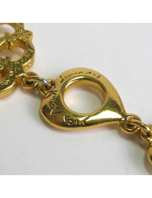 Bracelet YSL YVES SAINT LAURENT Vintage en métal doré