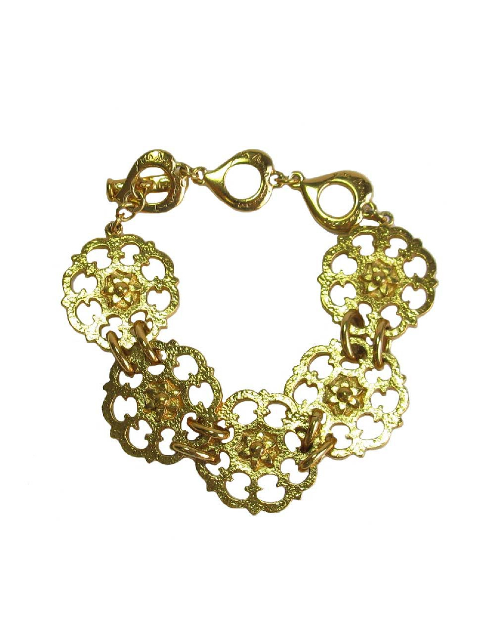 Bracelet YSL YVES SAINT LAURENT Vintage en métal doré