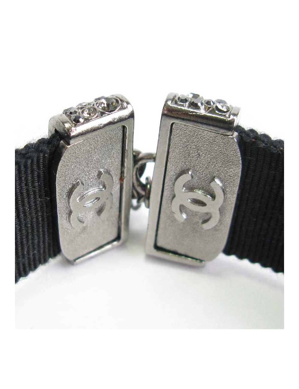 Collier ras de cou CHANEL noeud strass