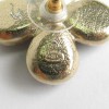 CHANEL clover stud earrings 'Paris Edinburgh' in gilt metal and multicolored tweed 