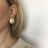 CHANEL Couture clip-on earrings in pearly molten glass