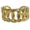 CHANEL vintage cuff bracelet in gilt metal braided chain