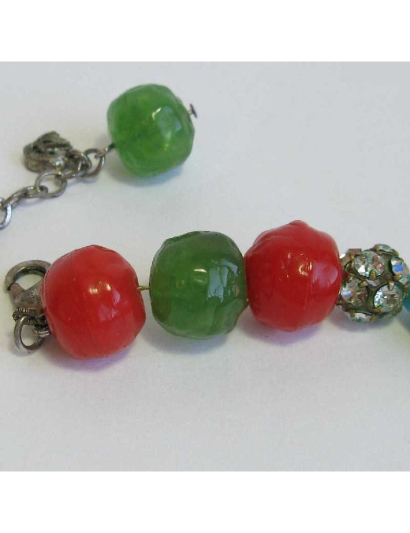 Sautoir CHRISTIAN LACROIX en pierres fantaisies plastiques multicolore