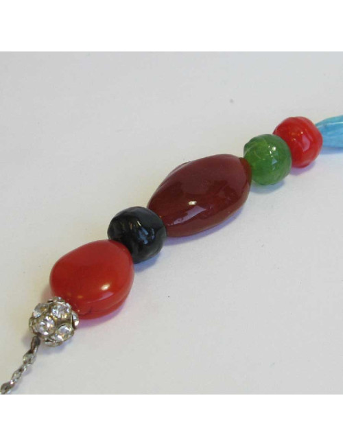 Sautoir CHRISTIAN LACROIX fantaisie résine  multicolore