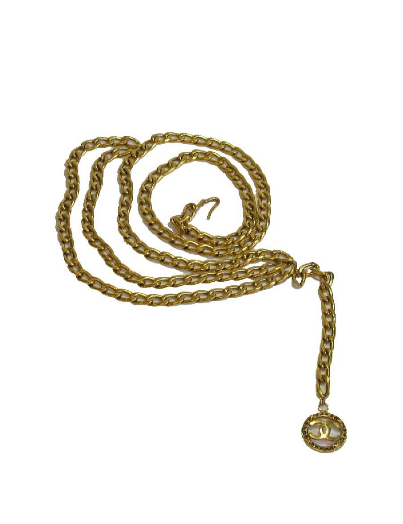 Ceinture CHANEL vintage en chaîne dorée
