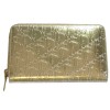 CHRISTIAN DIOR wallet in gold monogram leather