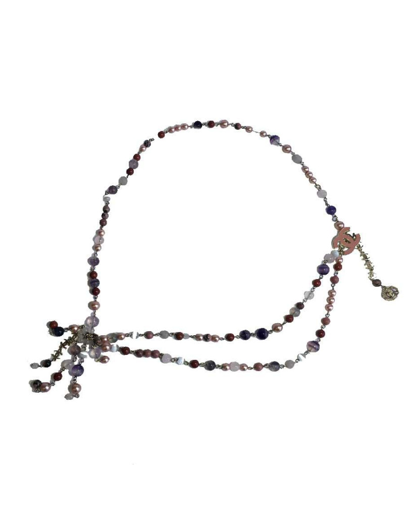 CHANEL belt in multicolored beads 