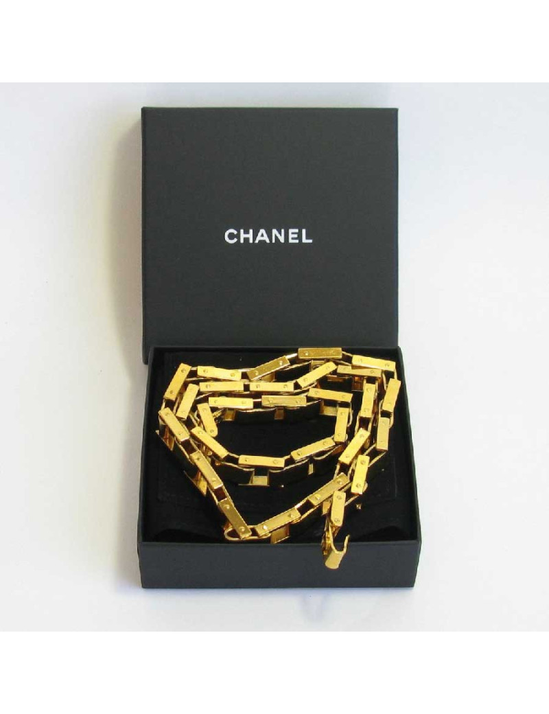 CHANEL vintage articulated belt in gilded metal