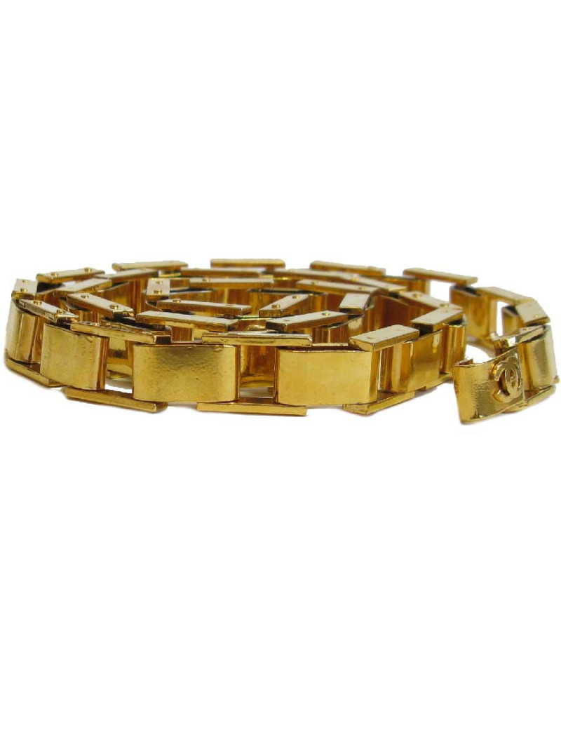 CHANEL vintage articulated belt in gilded metal