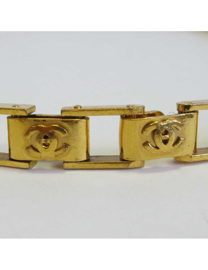 CHANEL vintage articulated belt in gilded metal