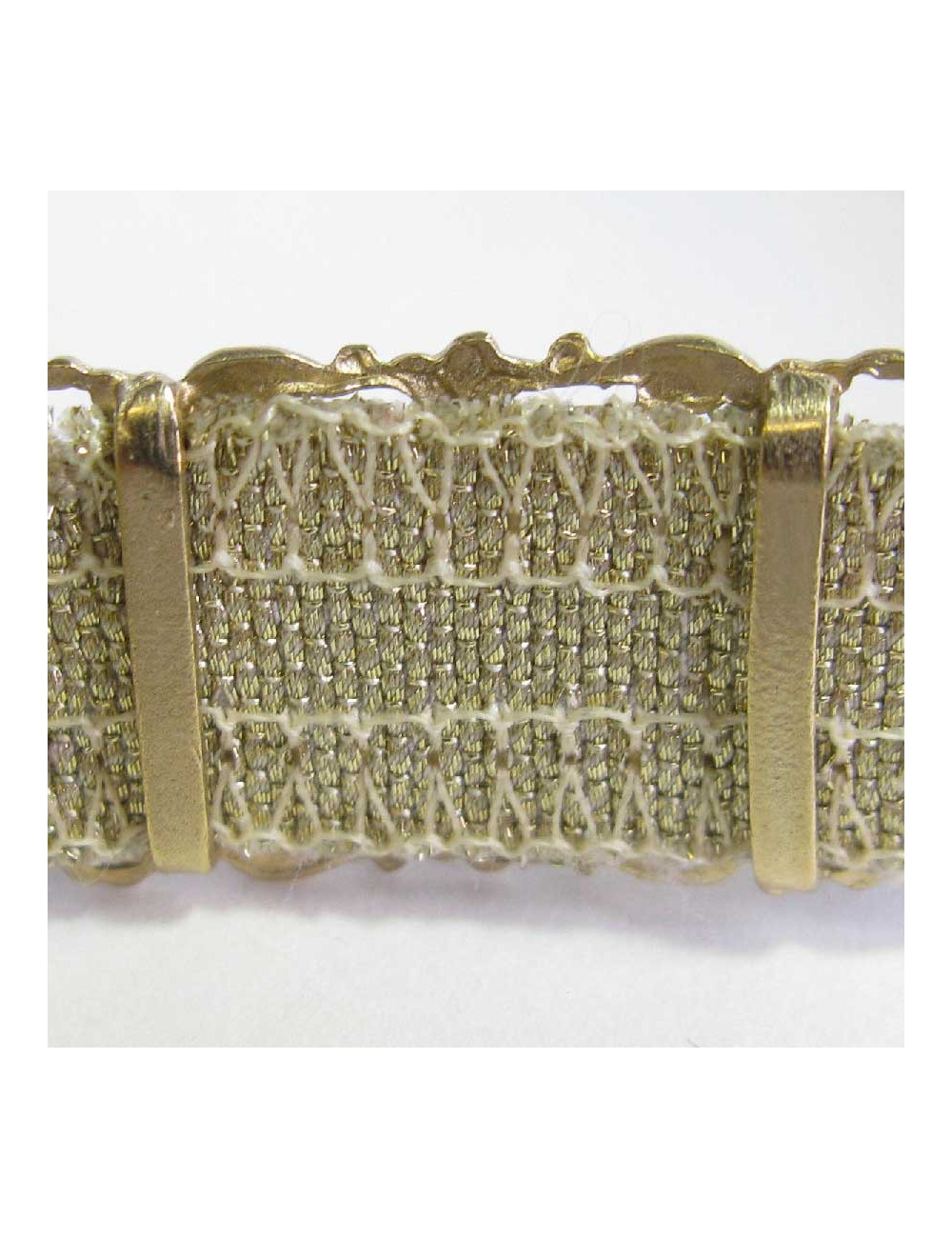 CHANEL jewel belt T75 in gilded fabric and metal