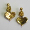 Christian Lacroix heart clip-on earrings 