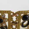 JACQUES FATH choker necklace in gilt metal, black resin and rhinestones