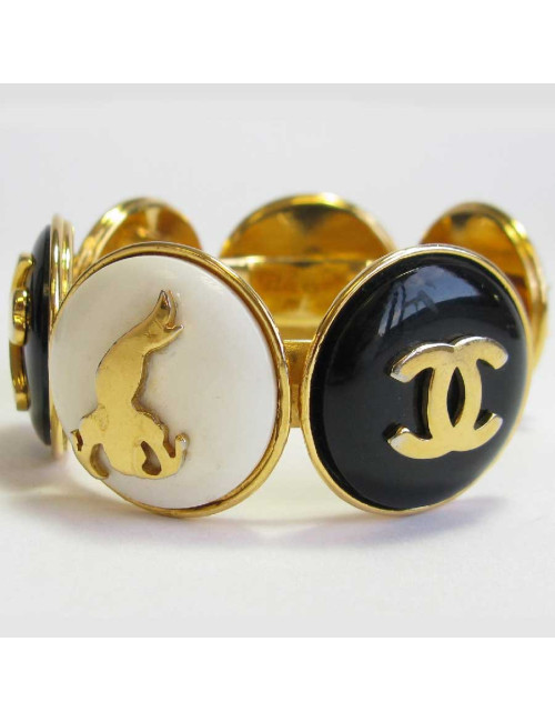 Bracelet CHANEL Vintage en métal doré