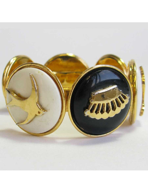 Bracelet CHANEL Vintage en métal doré