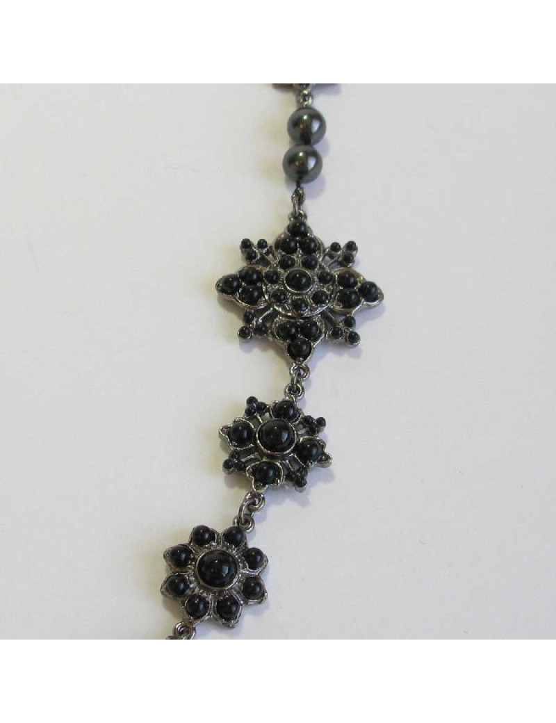 Sautoir CHANEL perles noires