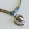E.S Collier-bracelet "Bombe" HERMES lien en soie multicolore