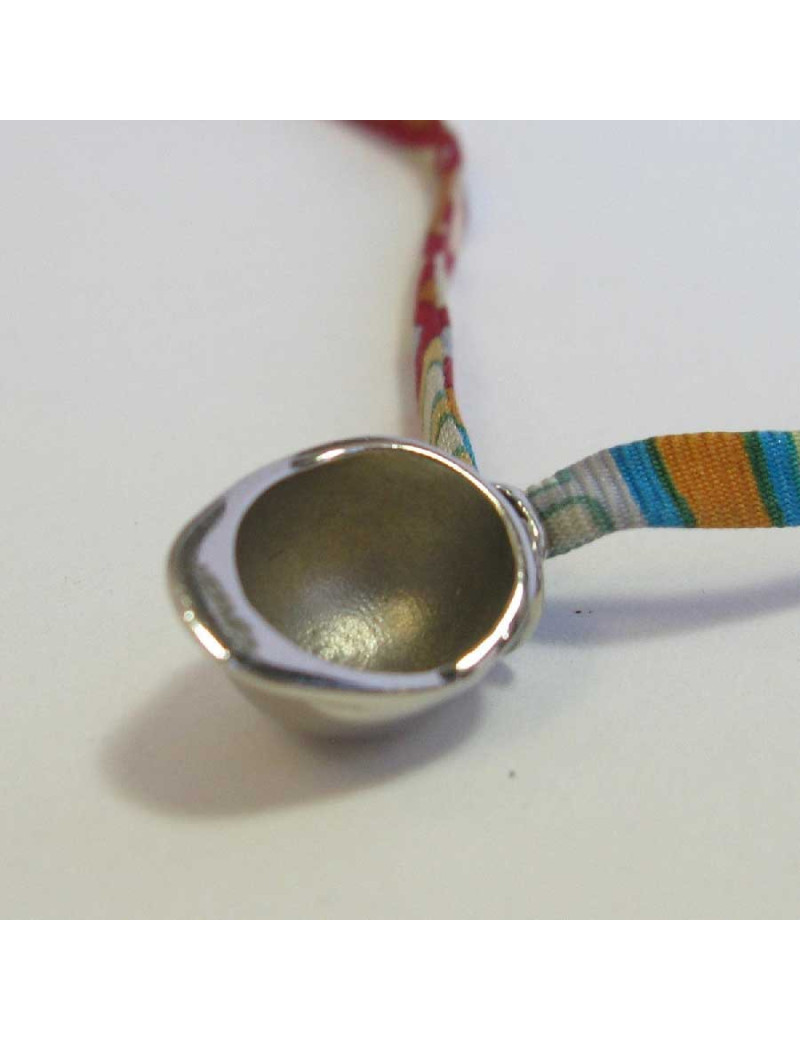 E.S Collier-bracelet "Bombe" HERMES lien en soie multicolore