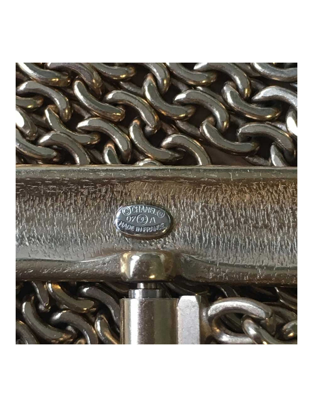 CHANEL 9 chains belt in gilt metal